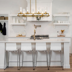 Datus 10 Light Linear Chandelier Rubbed Brass
