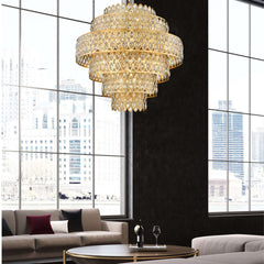 Dealey 17 Light Chandelier Heirloom Brass