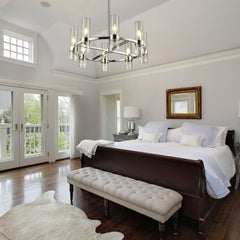 Datus 8 Light Chandelier Polished Nickel
