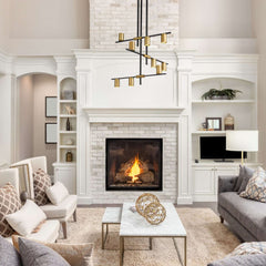 Calumet GU10 9 Light Chandelier Matte Black + Olde Brass