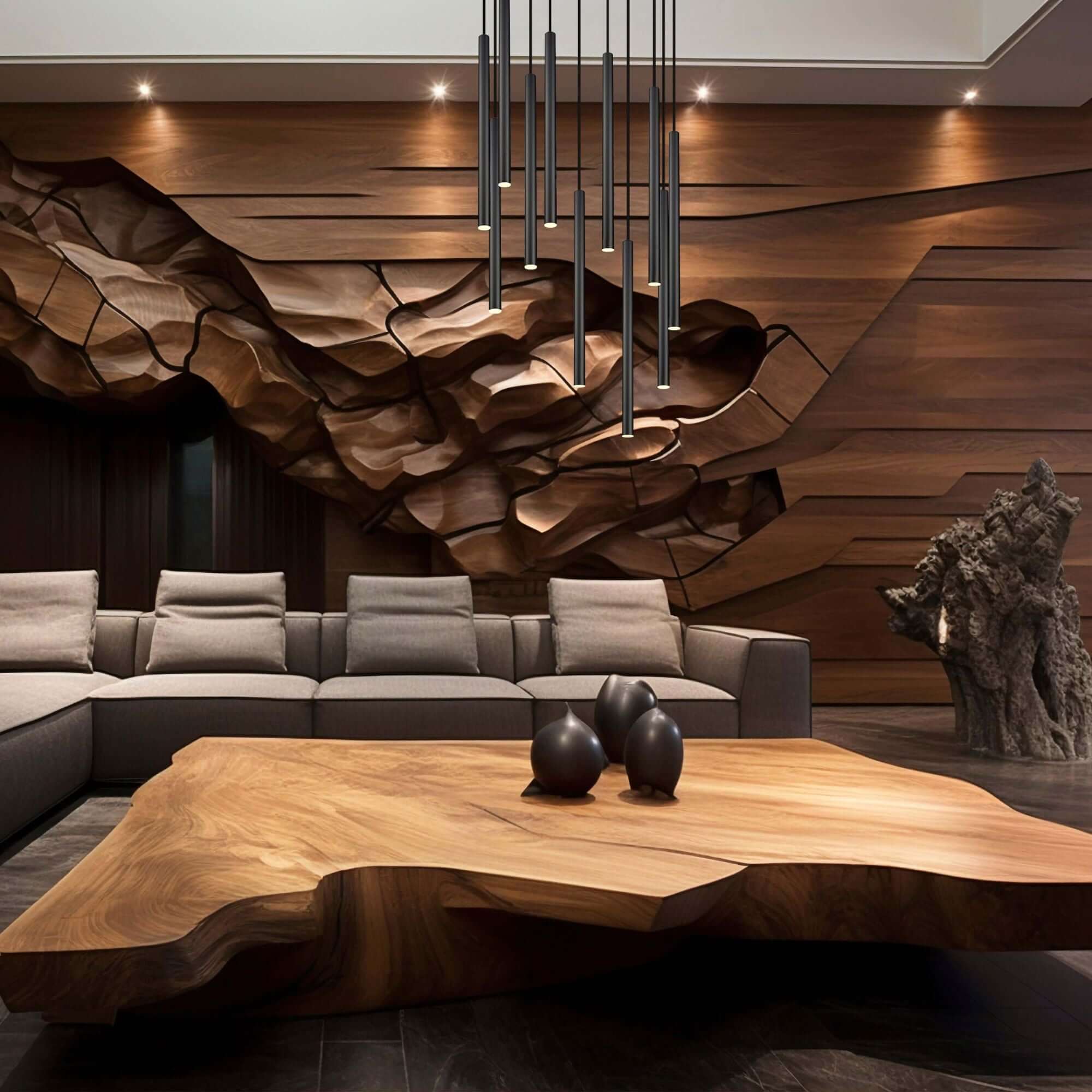 Forest LED 11 Light Chandelier Matte Black