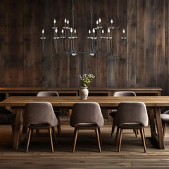 Allistair 16 Light Linear Chandelier Matte Black