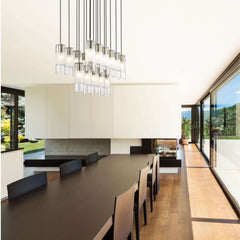 Alton 17 Light Linear Chandelier Brushed Nickel