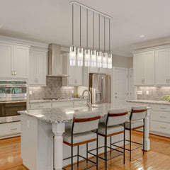 Alton 7 Light Linear Chandelier Brushed Nickel