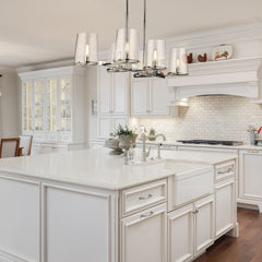 Callista 6 Light Linear Chandelier Polished Nickel
