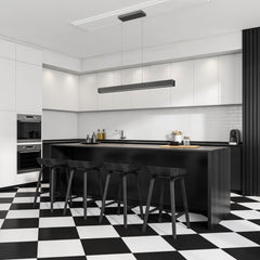 Hudson LED 1 Light Linear Chandelier Matte Black