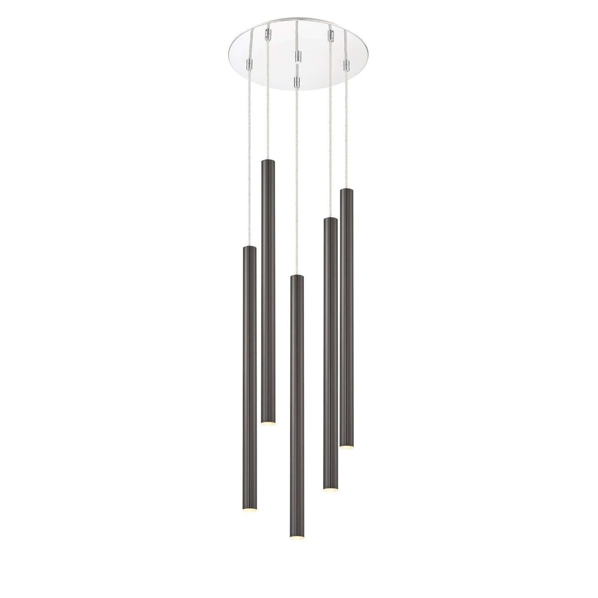 Forest LED 5 Light Chandelier Chrome