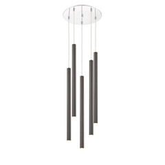 Forest LED 5 Light Chandelier Chrome