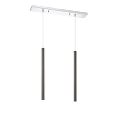Forest LED 2 Light Linear Chandelier Chrome