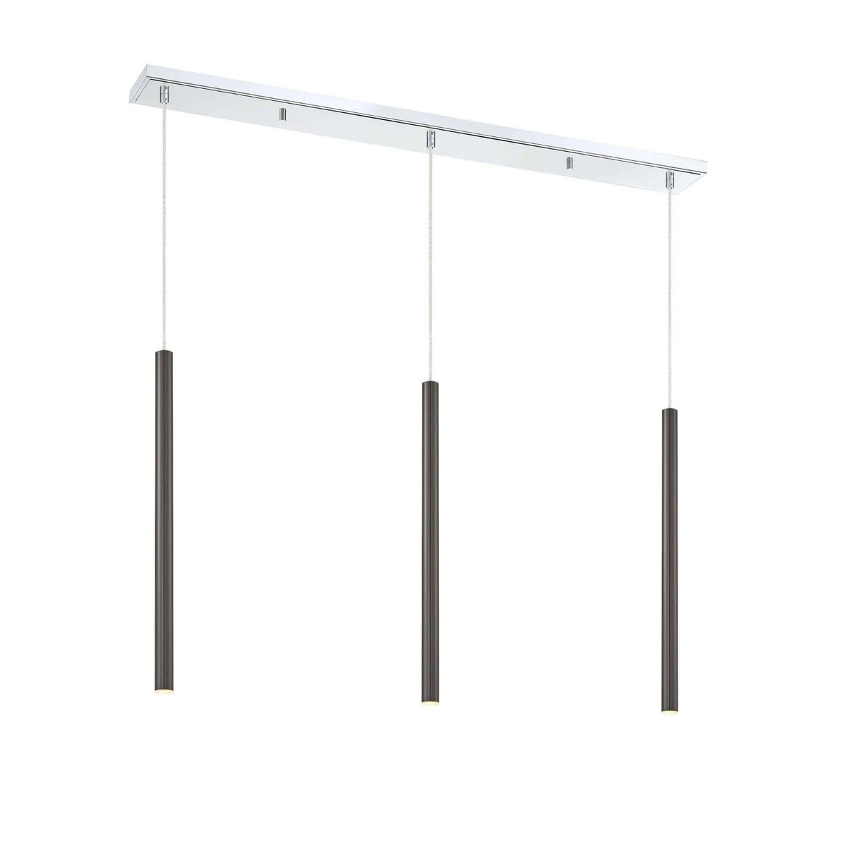 Forest LED 3 Light Linear Chandelier Chrome