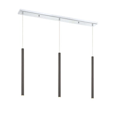 Forest LED 3 Light Linear Chandelier Chrome